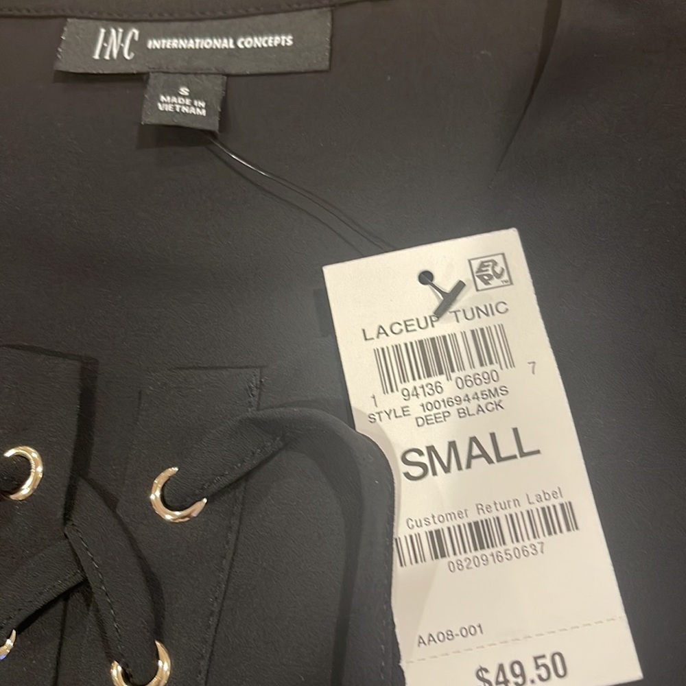 INC Black tunic. Size S - Picture 4 of 9
